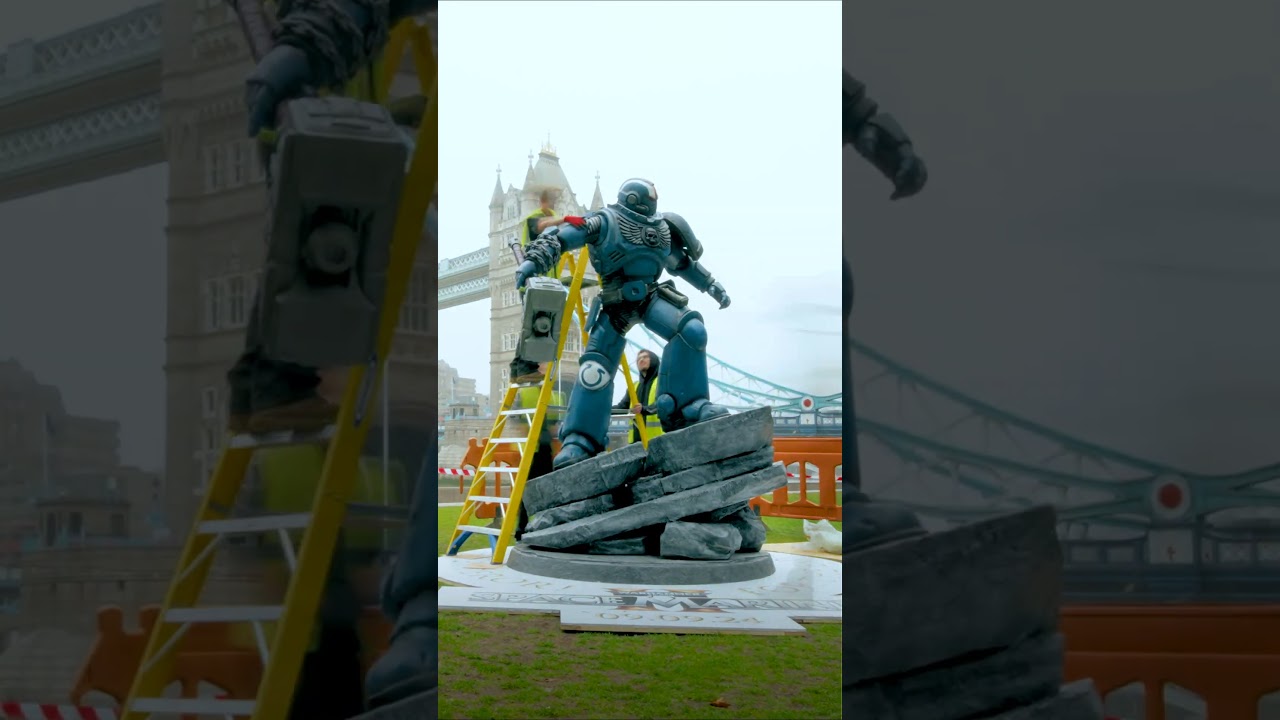 Lt. Titus drops in at Tower Bridge #Warhammer40k #WarhammerCommunity #SpaceMarine2