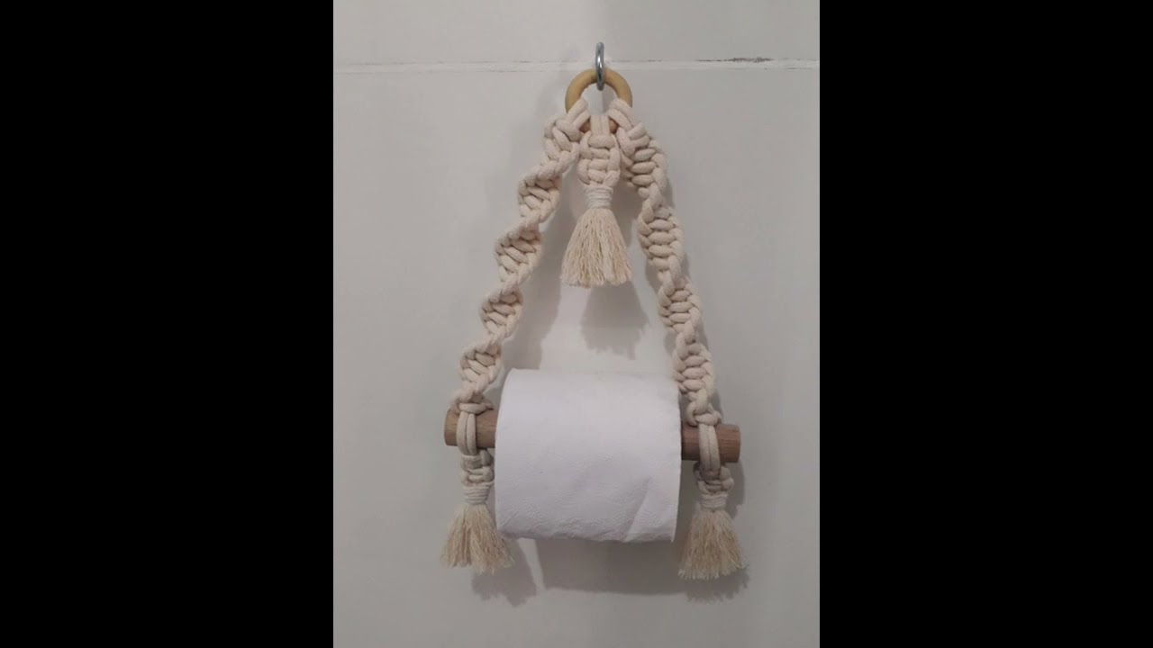 macramê | suporte para papel ou papel toalha.