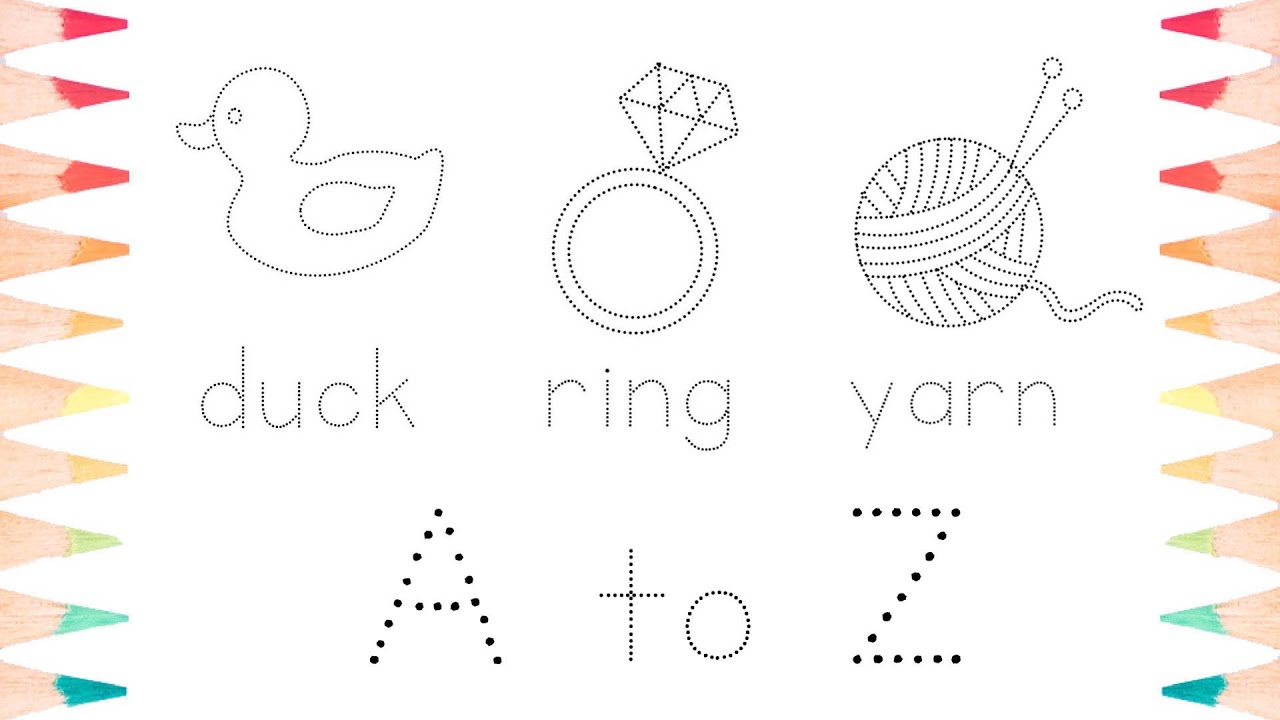 [compilation]  Learn Alphabet A~Z Words with Drawing and Coloring