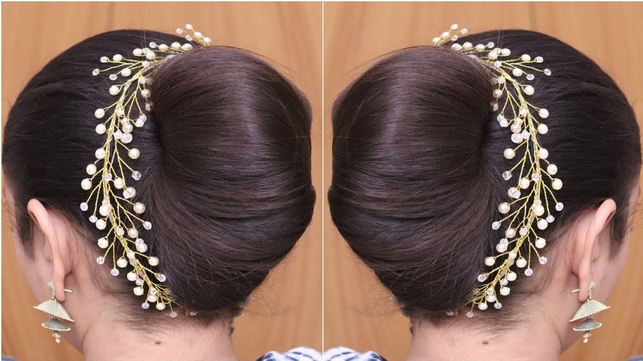 Wedding Juda Bun Hairstyle | Easy Juda Hairstyles For Ladies | Wedding Hairstyle For Long Hair
