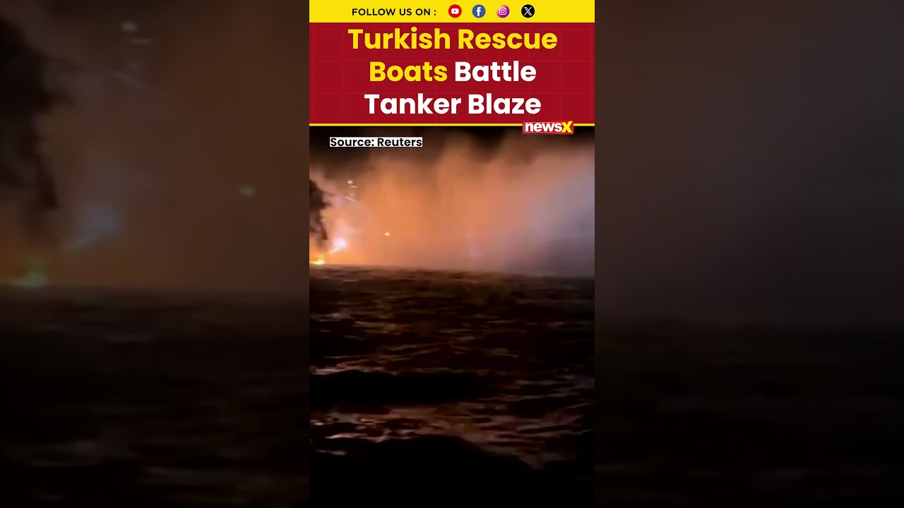 Turkish Rescue Boats Fight Blaze on Sanctioned Tanker Off Country&rsquo;s Coast