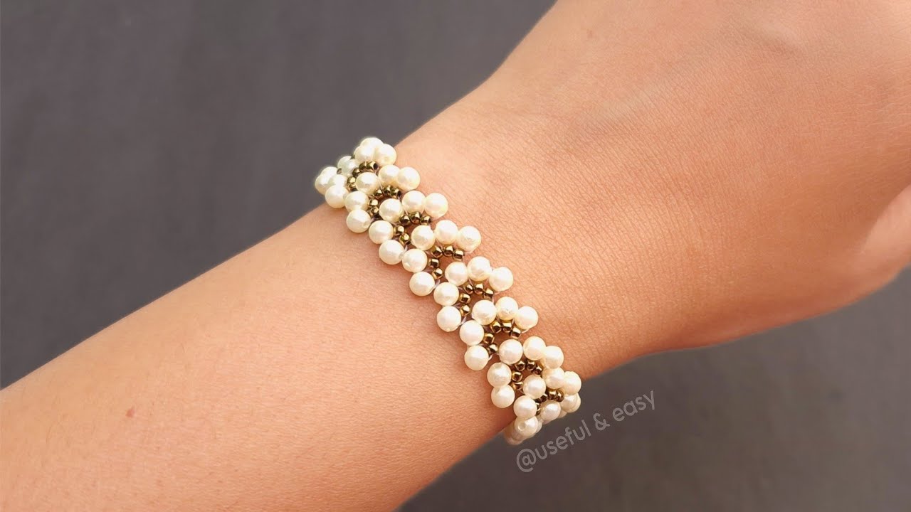 Sparkling Arch✨️DIY Pearl Bracelet Tutorial//Useful & Easy