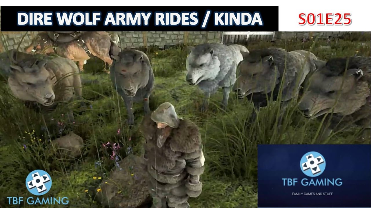 Dire Wolf Army Rides, sort of... Ark Survival Evolved E25 Xbox One