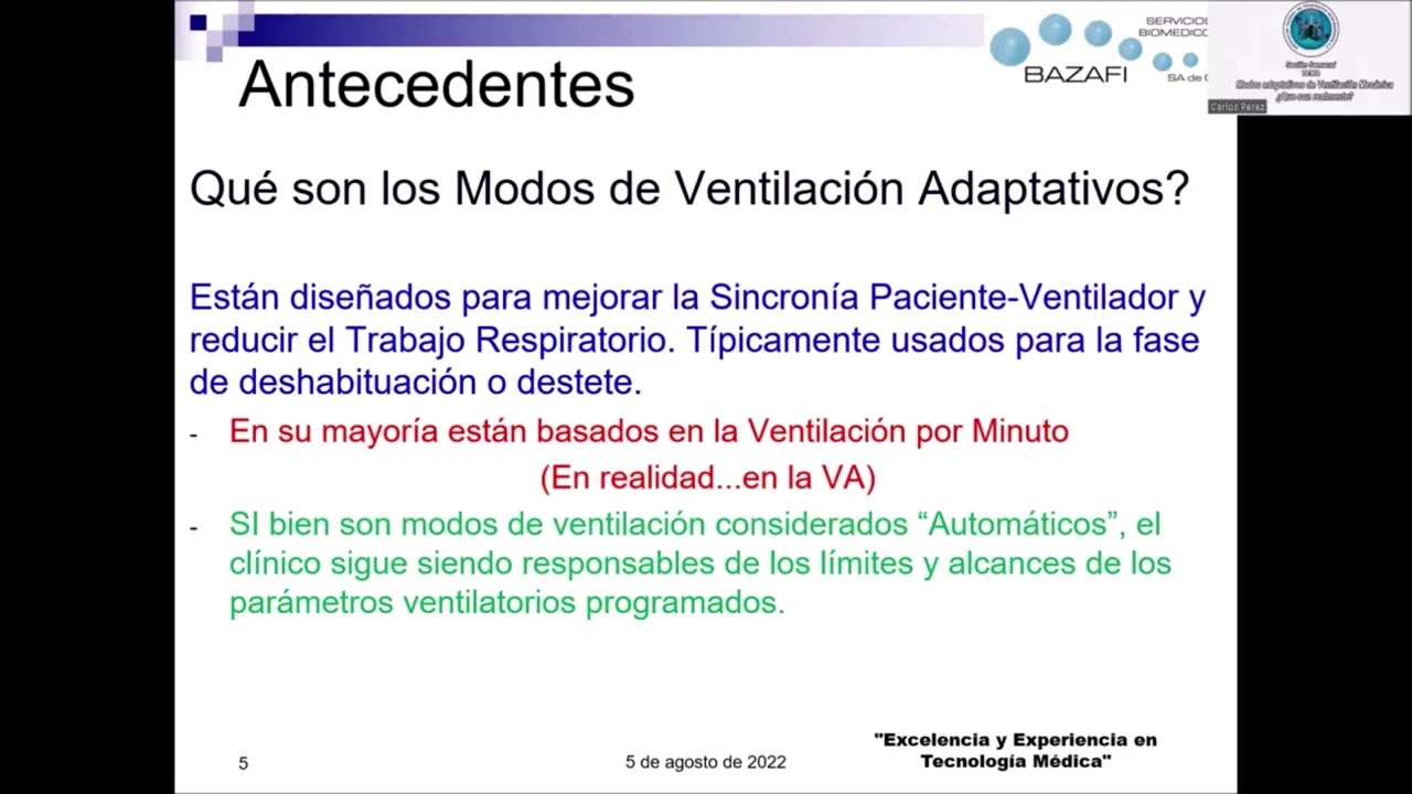 MODOS ADAPTATIVOS DE VENTILACIÓN MECÁNICA