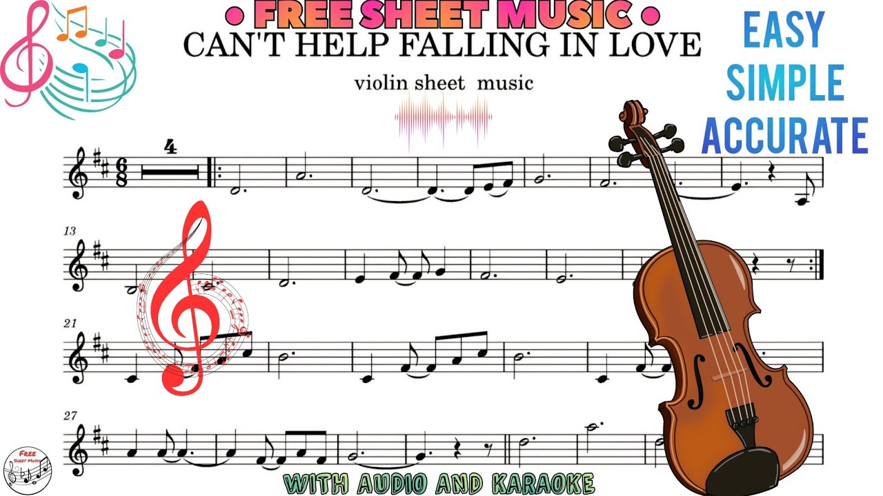 Can't Help Falling in Love - violin sheet music