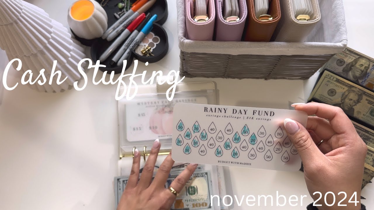 Cash Envelope Stuffing | November 2024 🤍