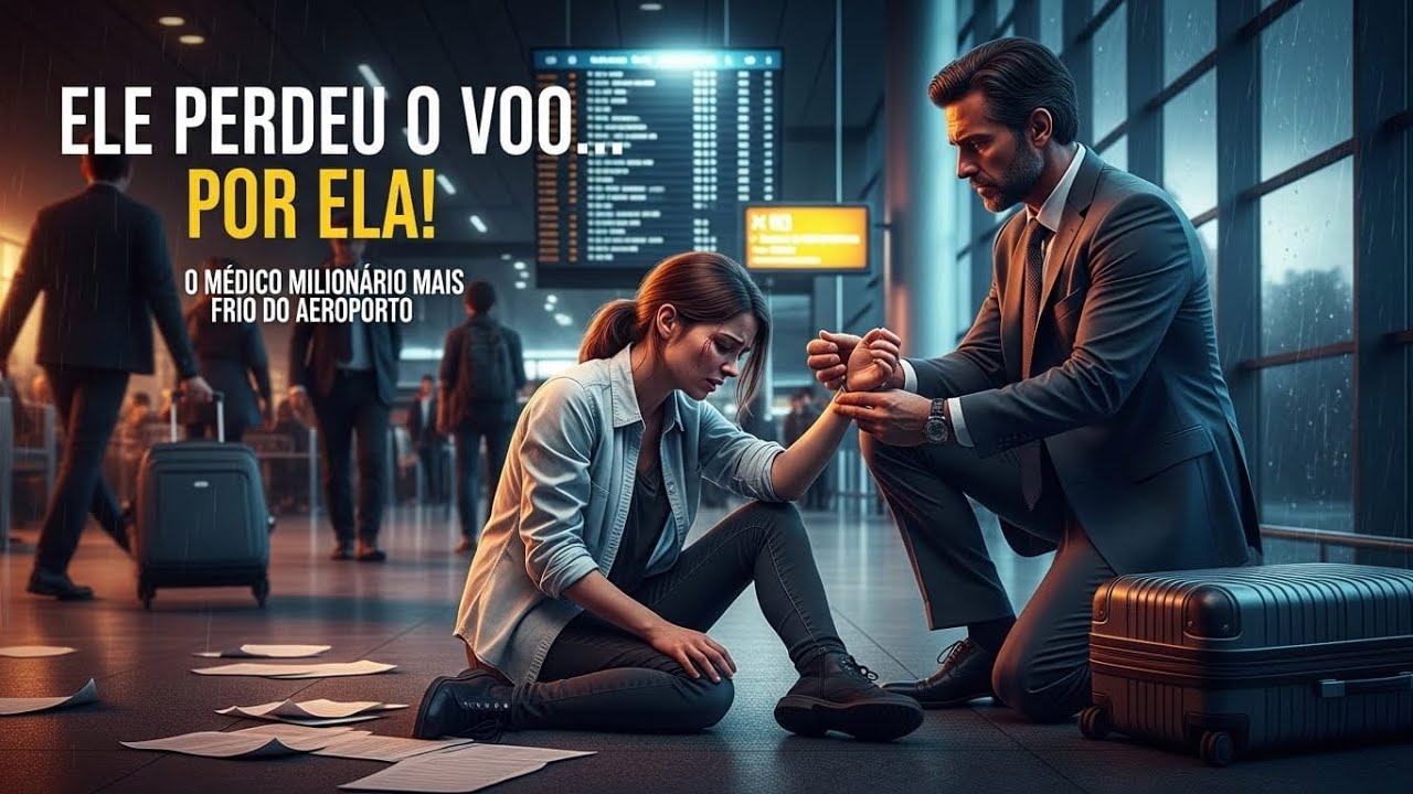 ELA PASSOU MAL EM UM AEROPORTO MAS UM MÉDICO MILIONÁRIO FRIO E INSENSÍVEL PERDEU SEU VOO PARA AJUDAR