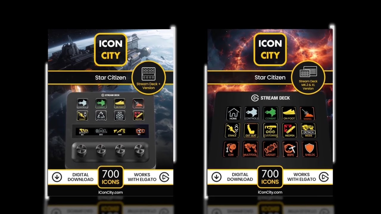 Star Citizen icon Pack fro Elgato Stream Deck from iConCity
