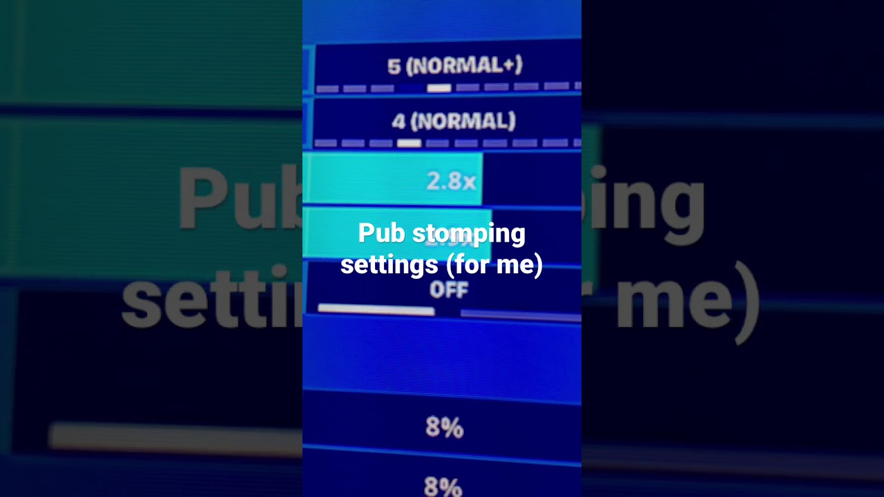 Pub stomping settings for me and maybe you 