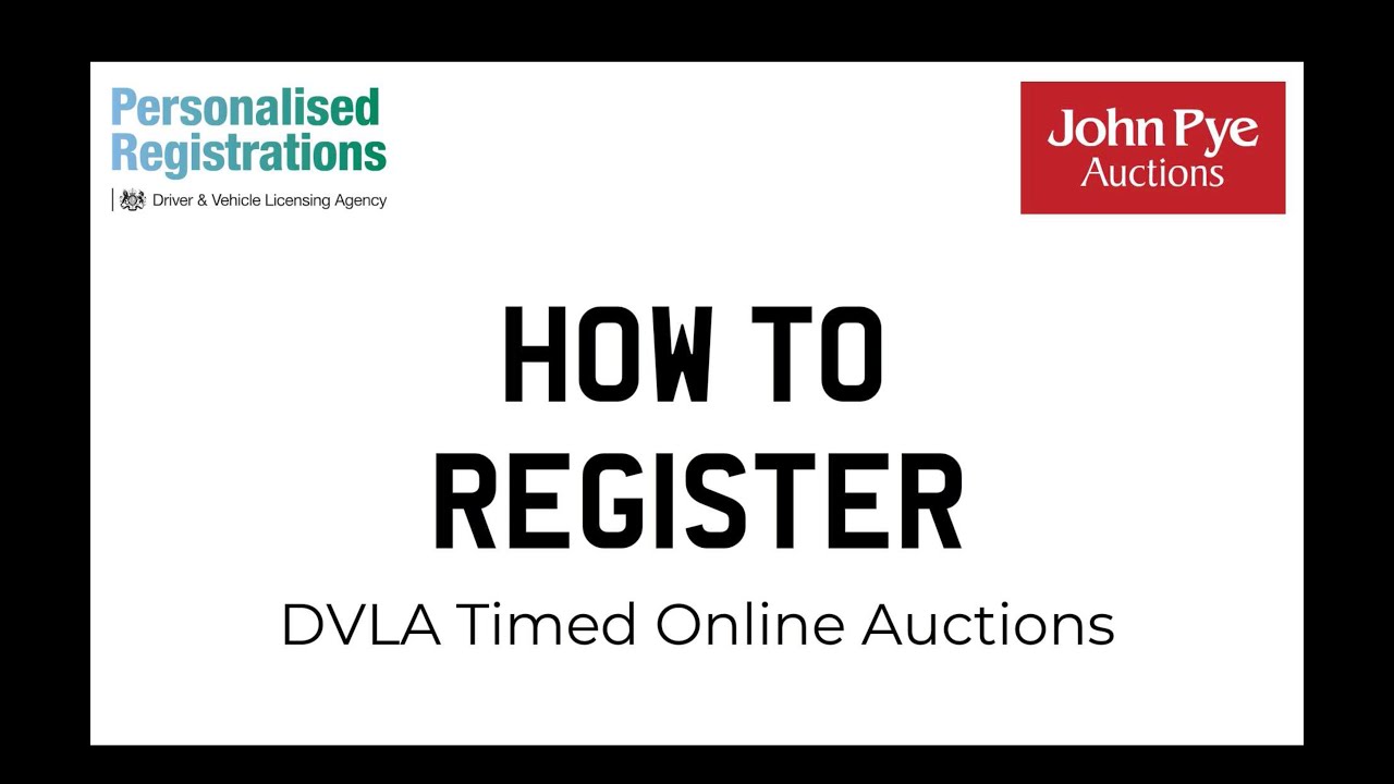 How to register for a DVLA Auction