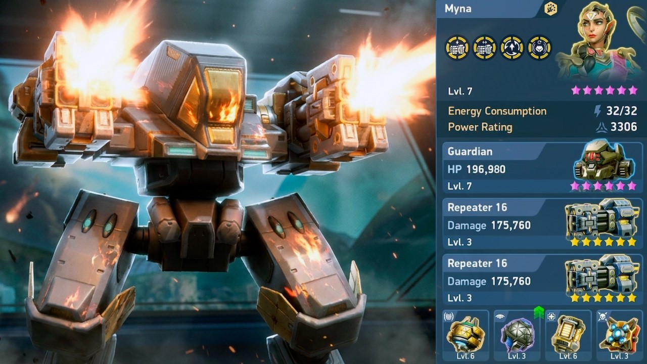 Guardian Repeater Never Runs Out of Pressure - Mech Arena