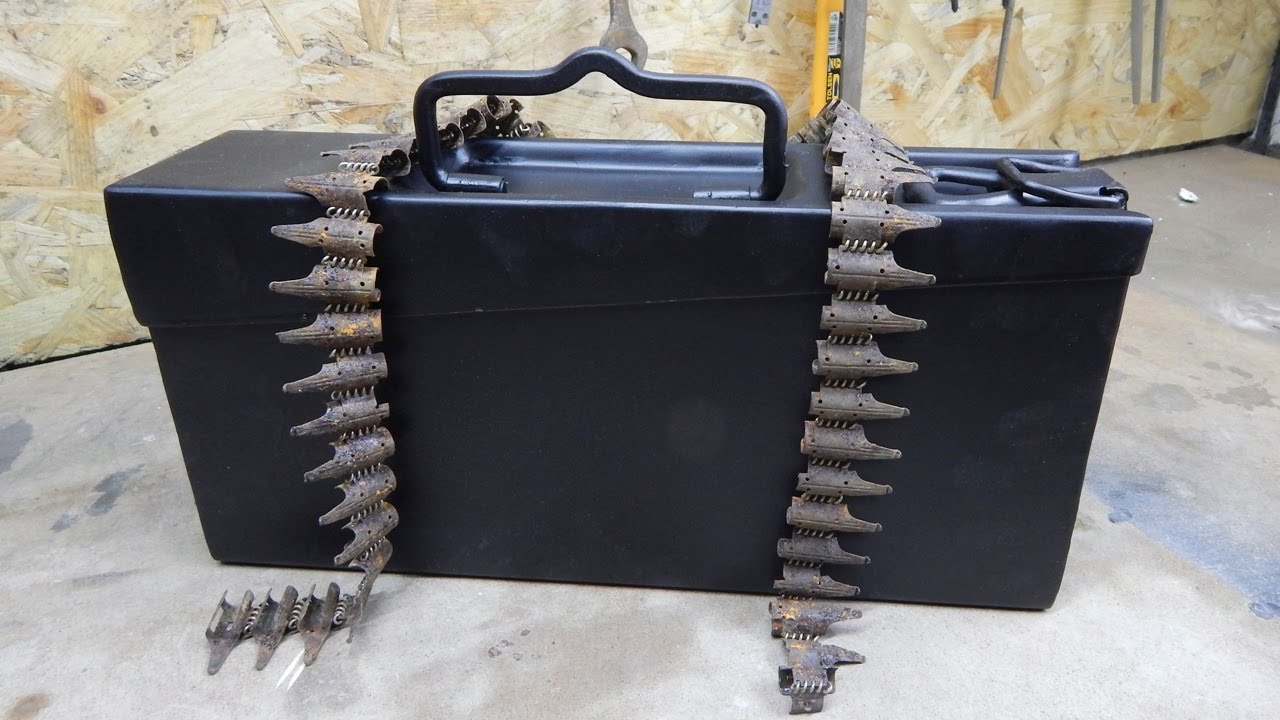 RESTORATION,, ammunition box of a German machine gun MG,,