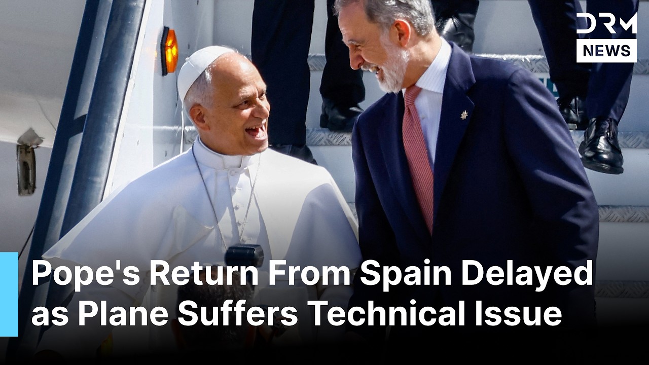 Watch: Pope Leo XIV and King Felipe Walk Tarmac Following Tenerife Airport Disruption | AP1G