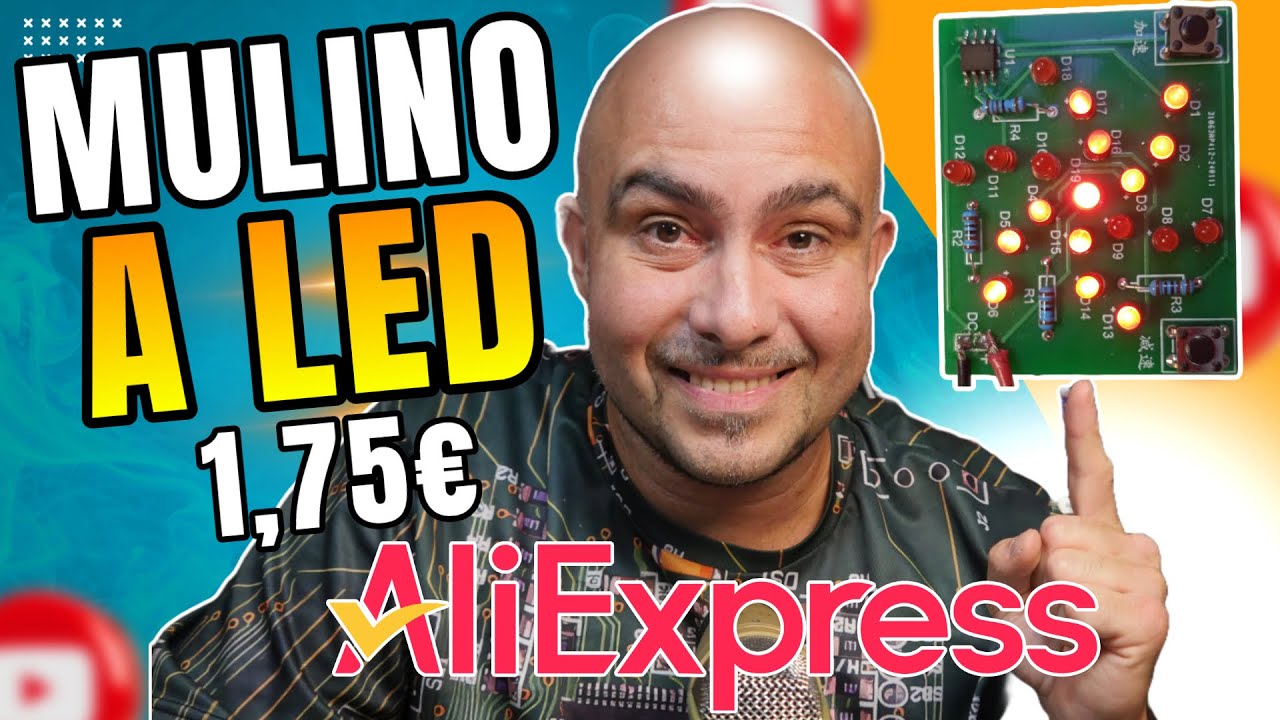MULINO A LED IN KIT DI MONTAGGIO - CON STC15F104 - SOLO 1.75€ SU #aliexpress PER PRINCIPIANTI