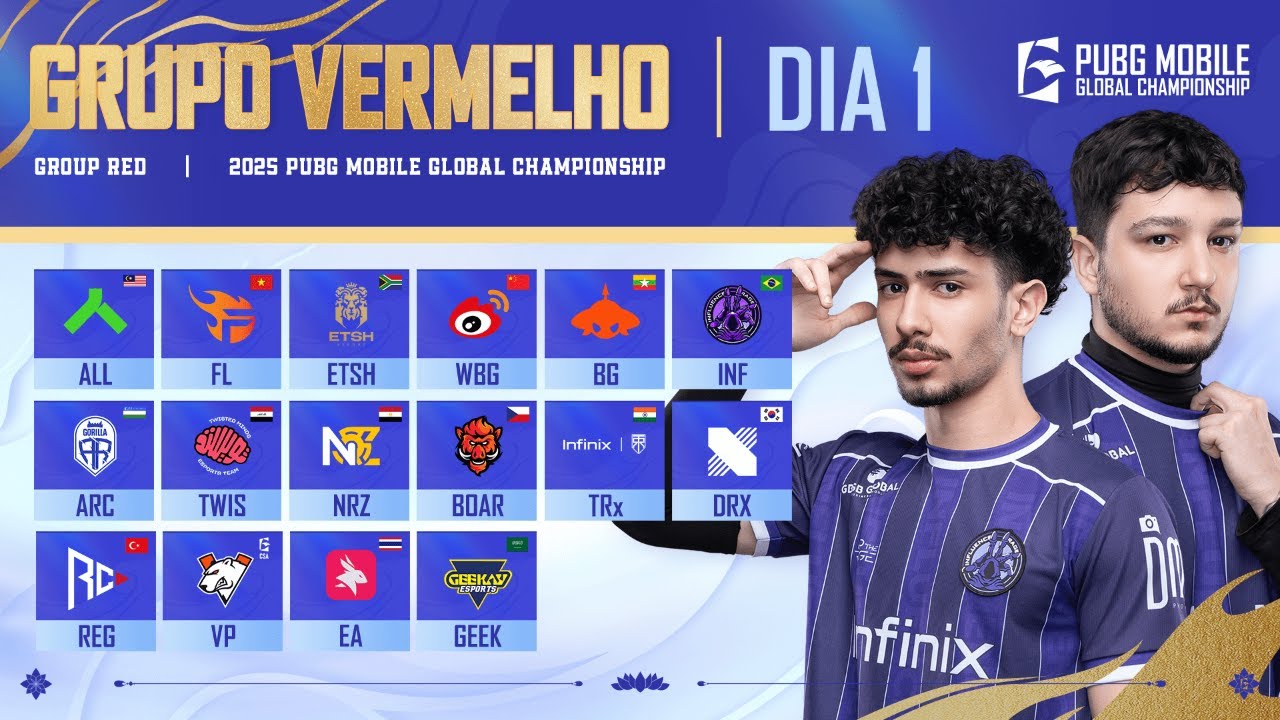 [PTBR] PMGC 2025 | Grupo Vermelho - Dia 1 | PUBG MOBILE Global Championship