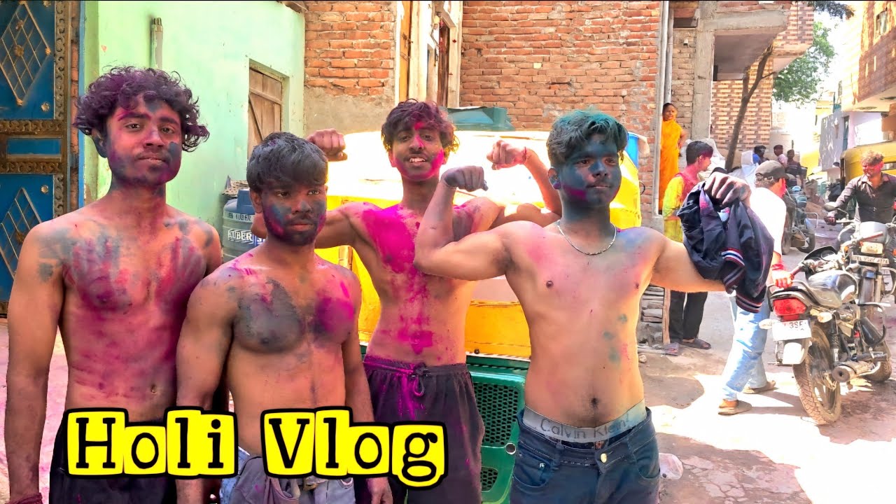 14th march Holi vlog ✨️ | Holi with friends |  Din ki Holi mast gyi