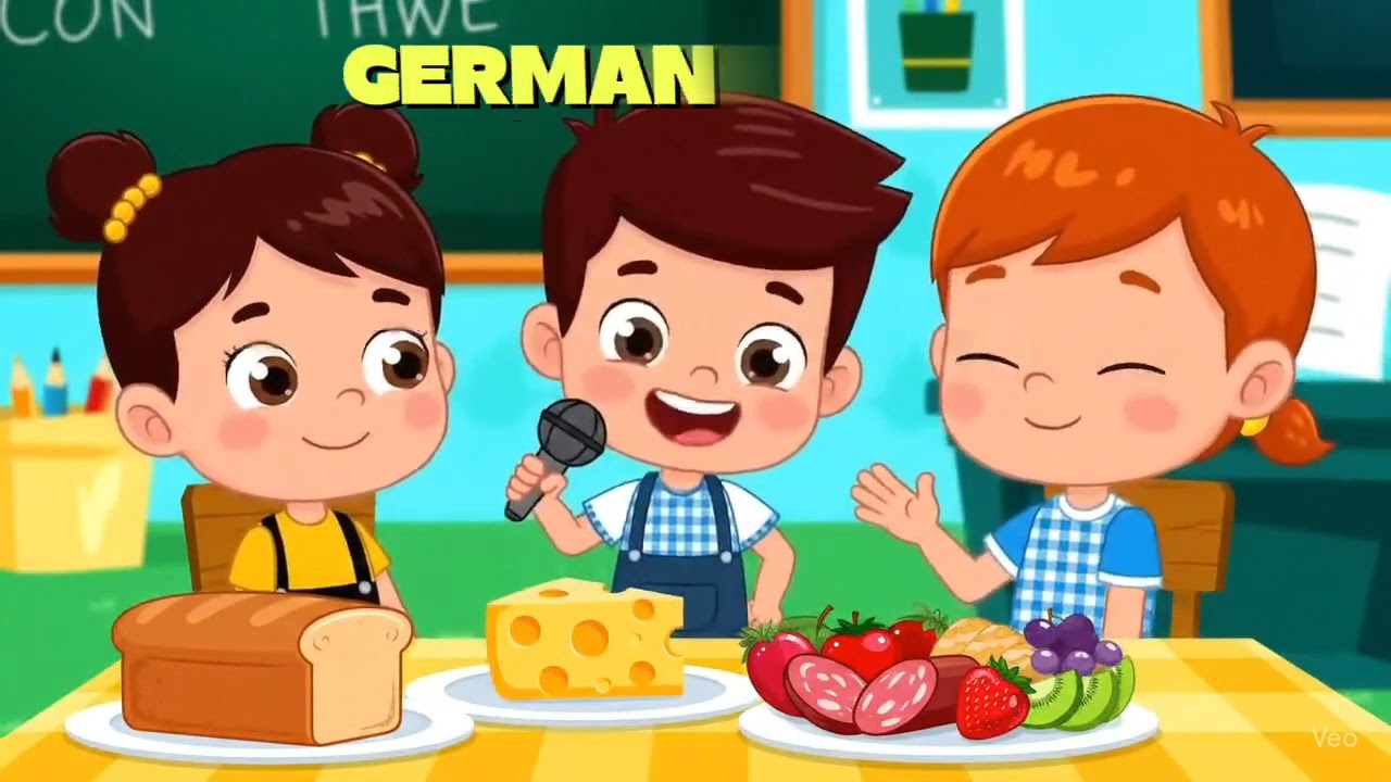 German Food Vocabulary Rap for Kids 🍎🥖 | Learn German Through Music & Animation