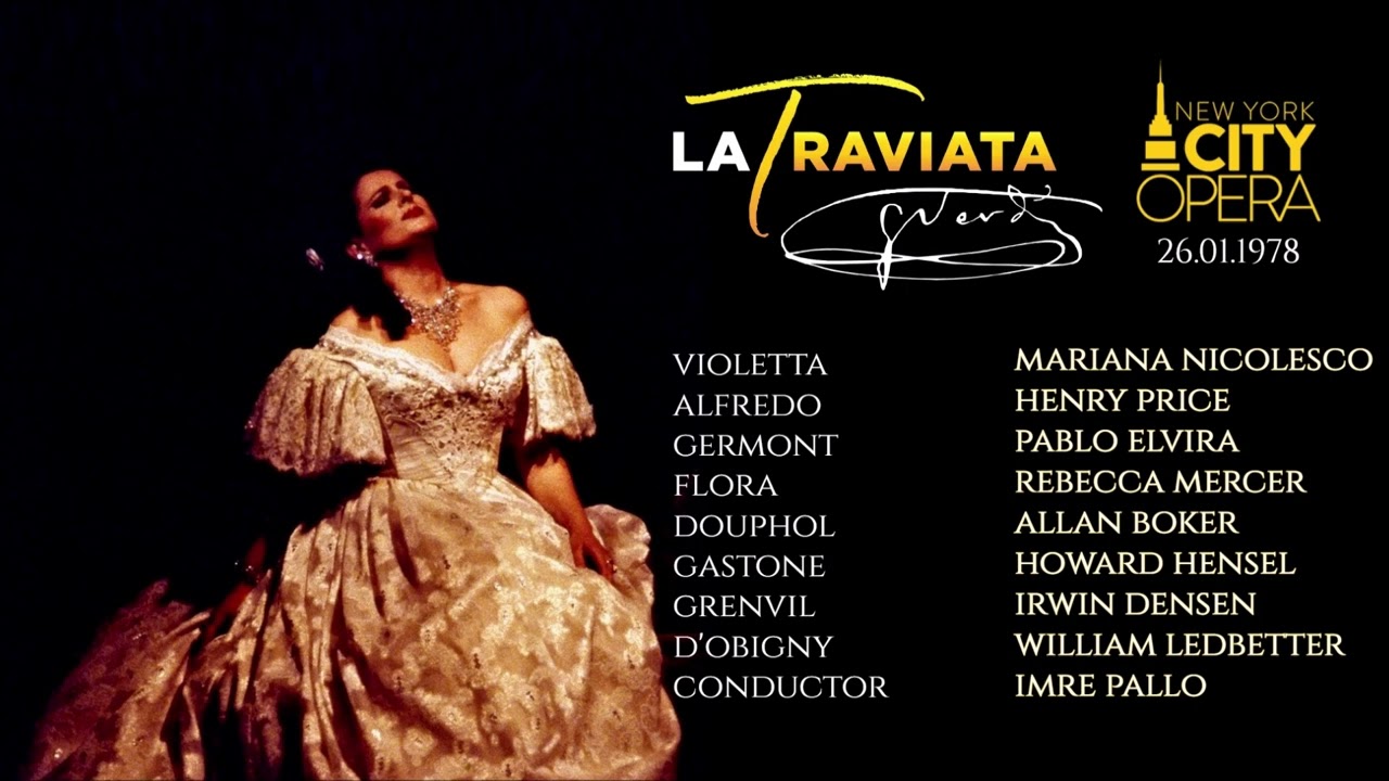 VERDI - LA TRAVIATA - (NICOLESCO, PRICE, ELVIRA, MERCER) PALLO - NYC 26.01.1978