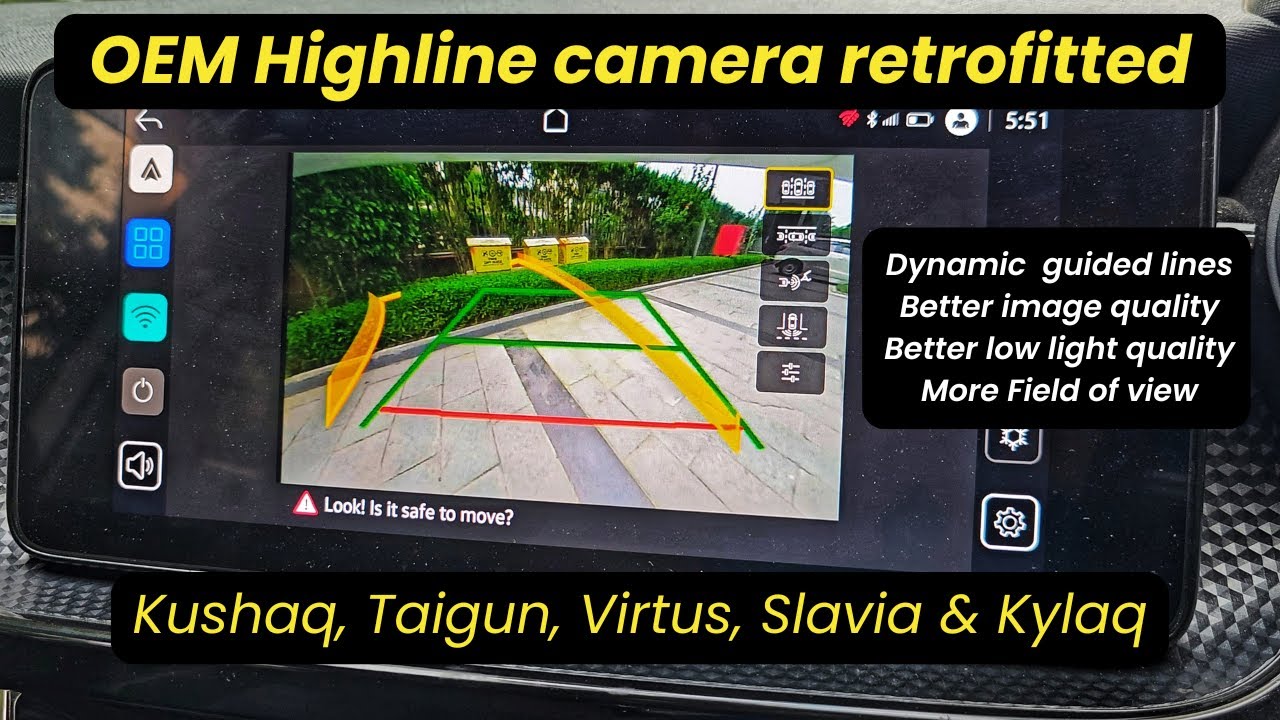 OEM Highline camera upgrade/retrofit for Kushaq, Slavia, Virtus, Taigun & Kylaq | Skoda VW camera