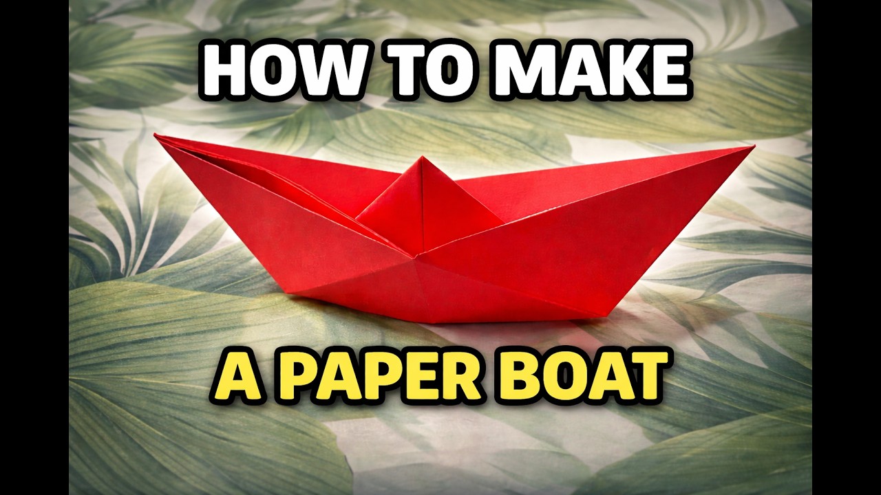 How to Fold an Origami Boat in 2 Minutes ✂️ | Quick Step by Step Tutorial | Origami With Ini
