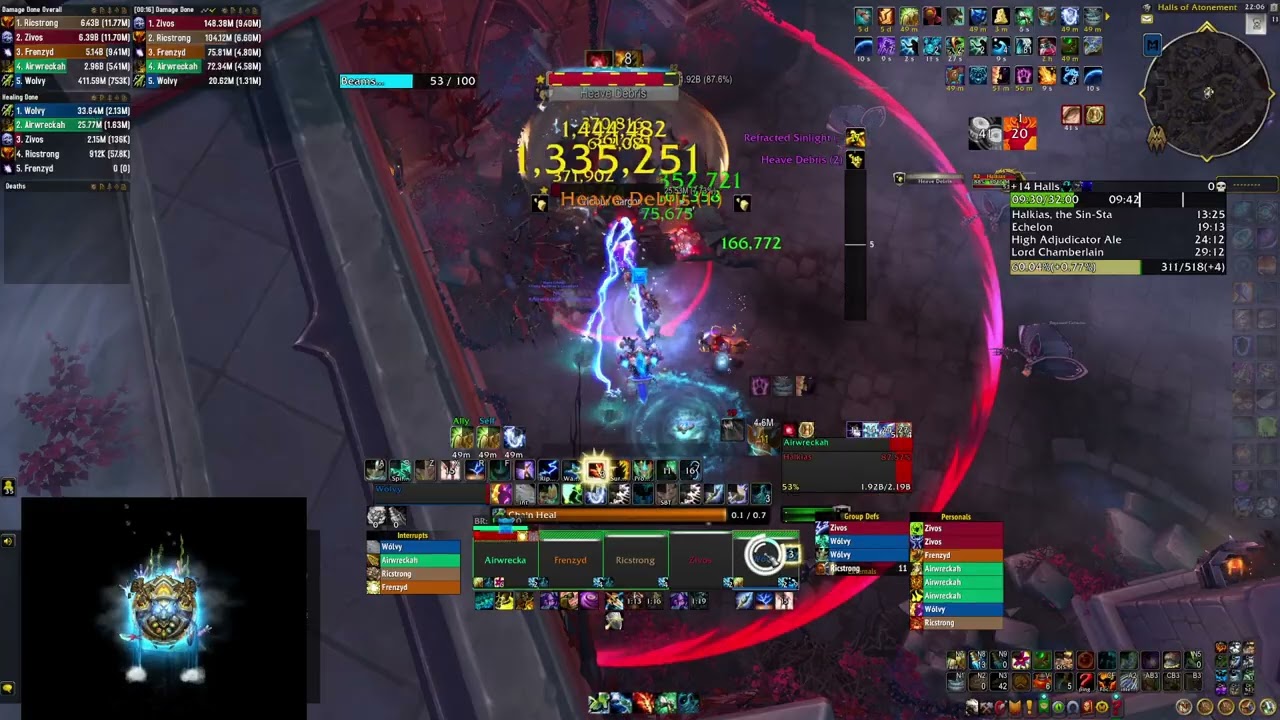 Halls of Atonement M+14, Farseer Resto Shaman
