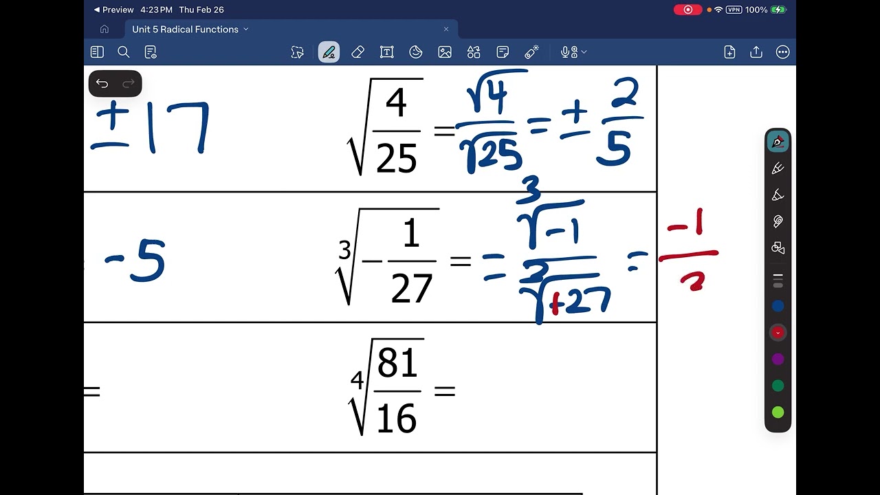 Algebra 2 - Unit 5 - Lesson 1 video 1/2