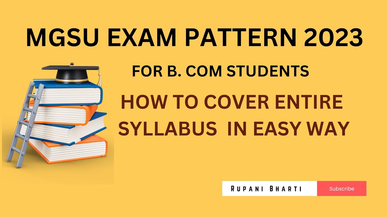 || MGSU EXAM PATTERN 2023 || BY BHARTI RUPANI ||