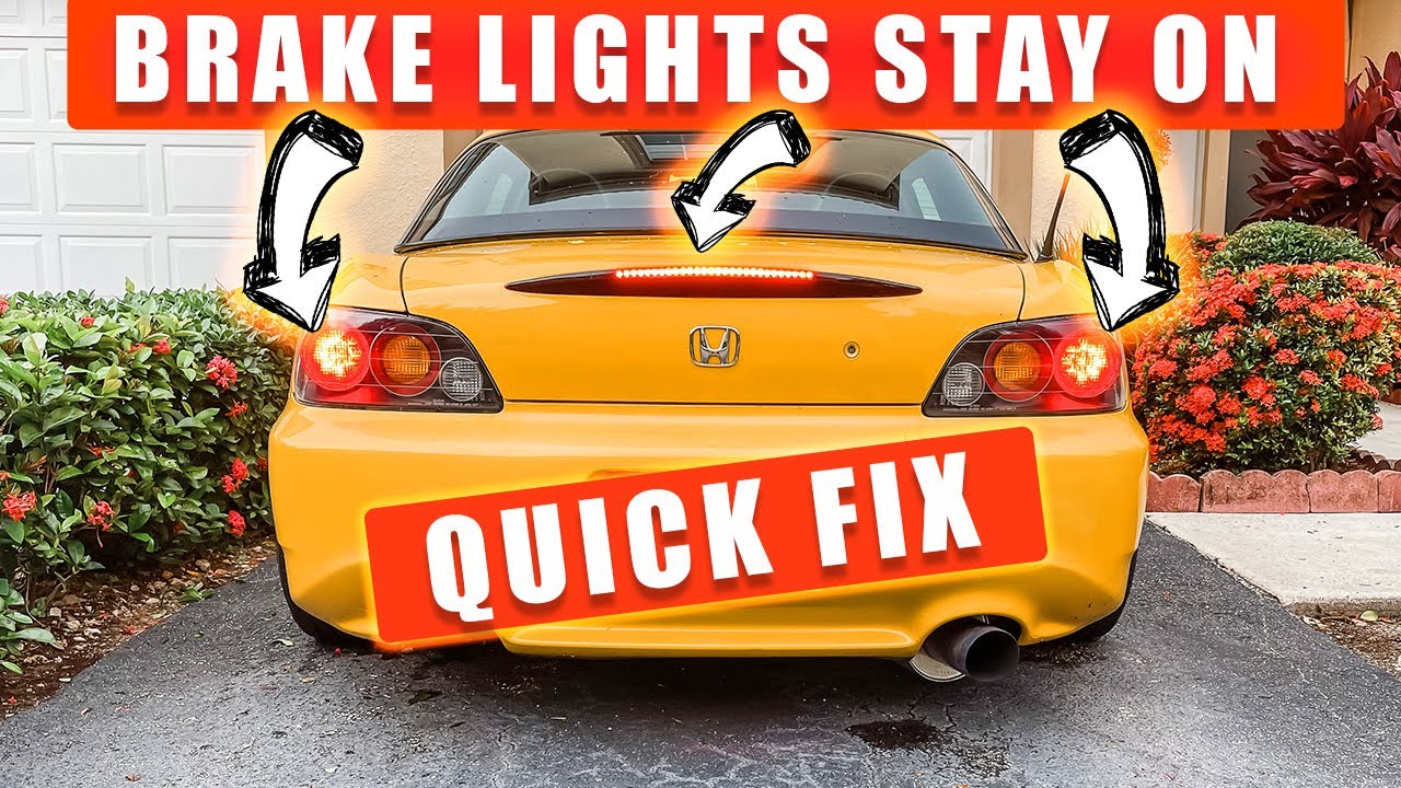 BRAKE LIGHTS STAY ON, HOW TO FIX IT EASILY! MUST WATCH!