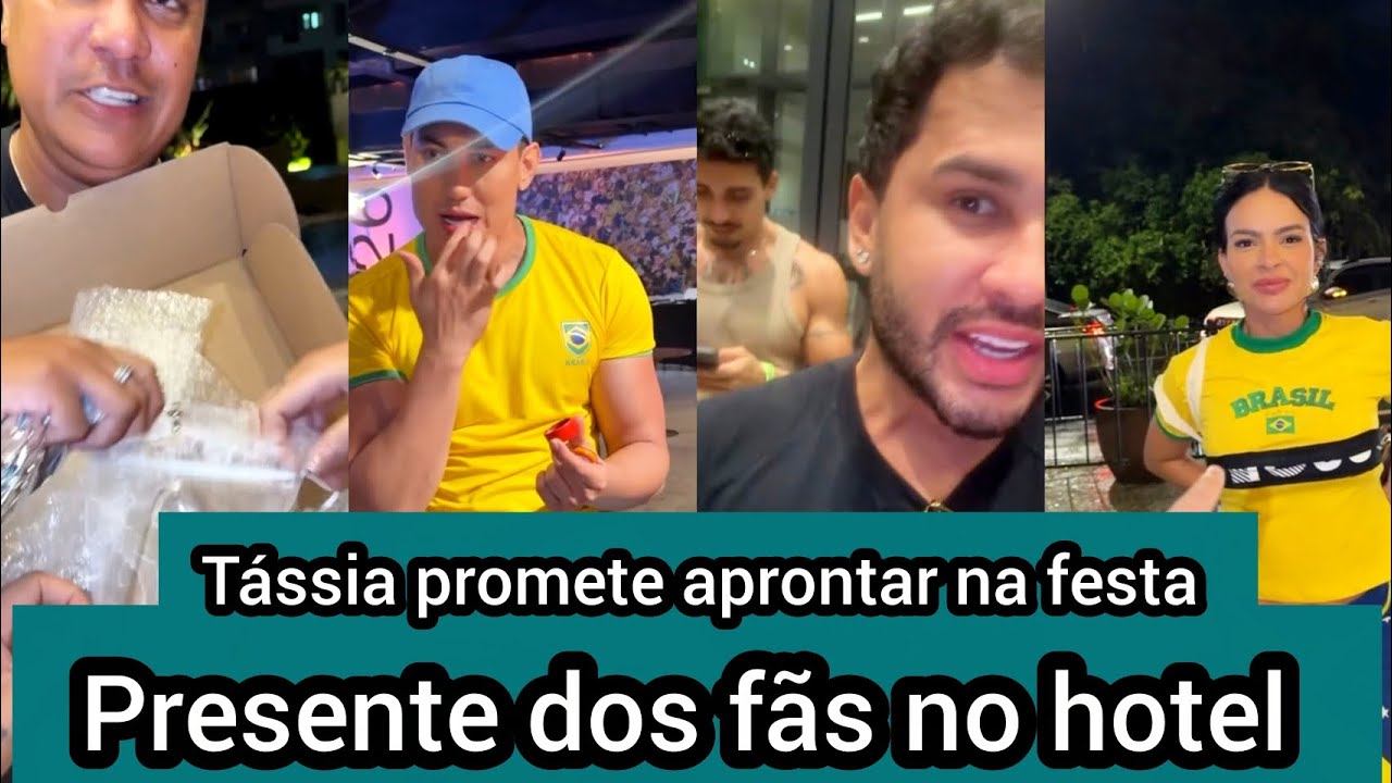 Lucas Guimarães ganha presente dos fãs ao chegar no hotel e irá se arrumar pra curtir com amigos 