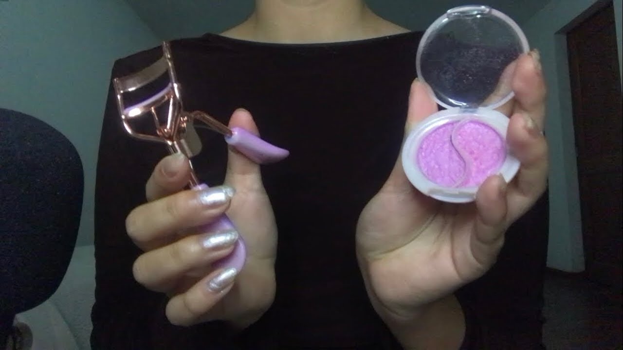 asmr doing your makeup fast and aggressive 