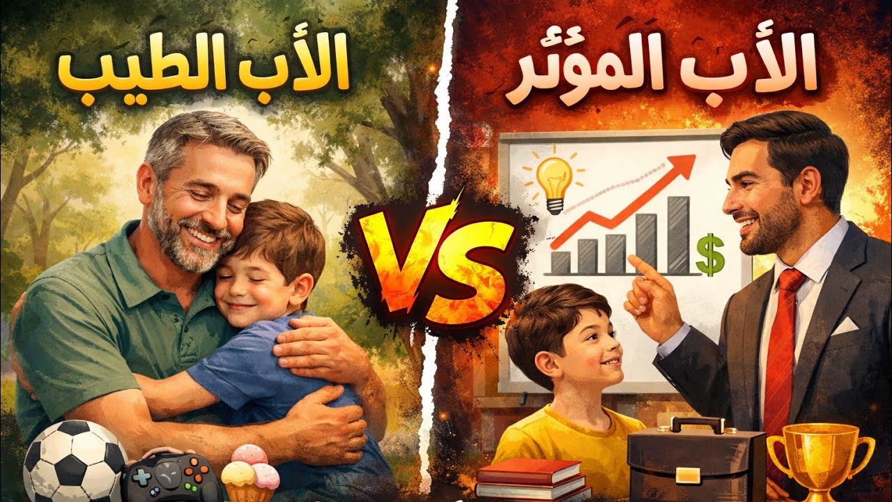 الفرق بين الأب الطيب والاب المؤثر 