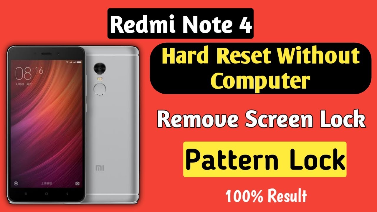 How To Unlock Screen Lock Redmi Note 4 | how To Hard Reset mi note 4 | How To remove pattern Lock |💥