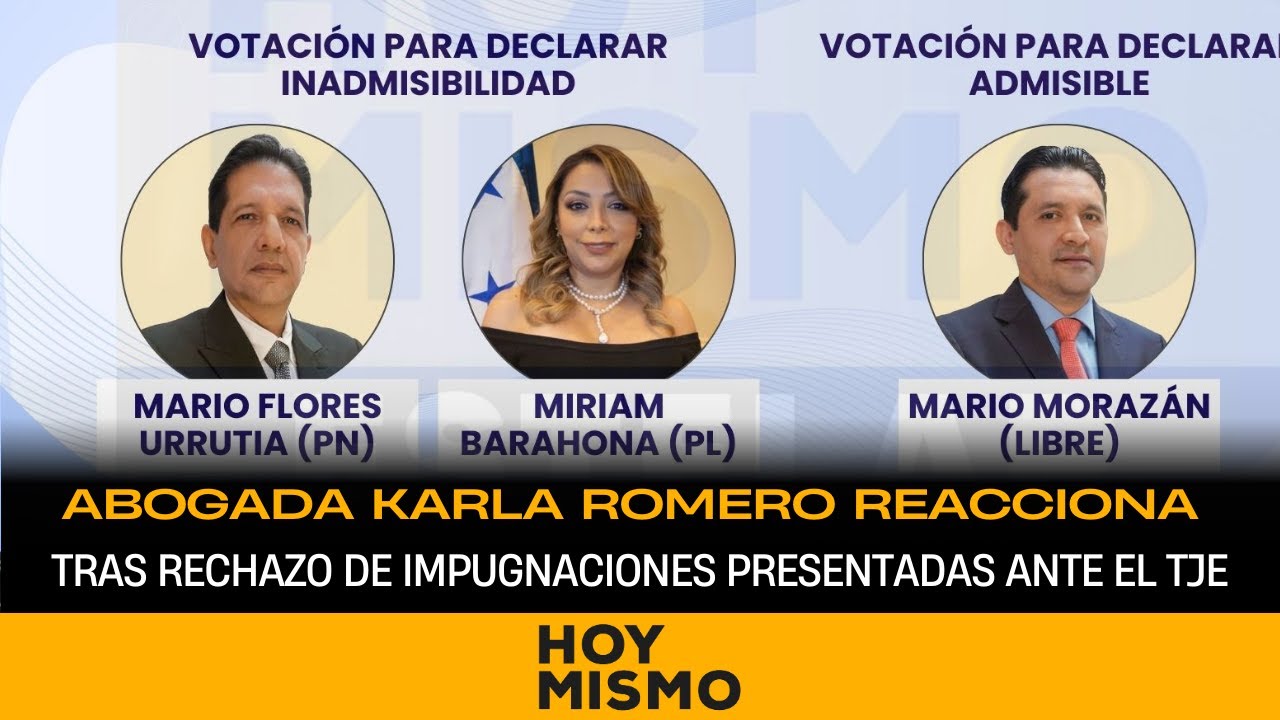 Abogada Karla Romero reacciona tras rechazo de impugnaciones presentadas ante el TJE