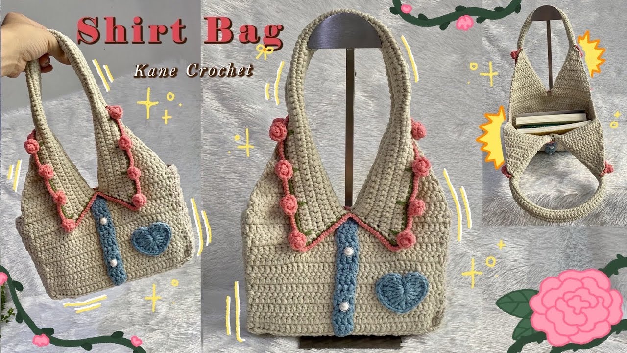 сумка крючком? посмотрите этот урок прямо сейчас 👜 сумка-рубашка крючком