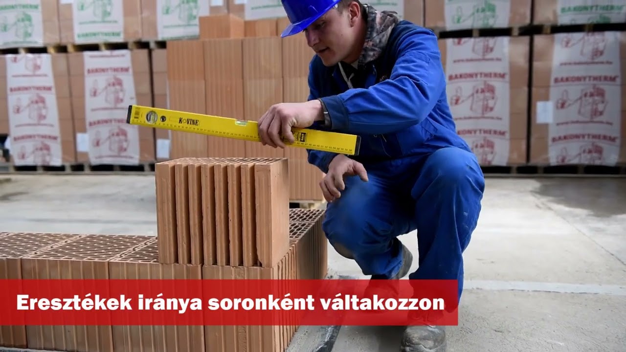 FALAZÁS - BAKONYTHERM síkra csiszolt tégla falazás