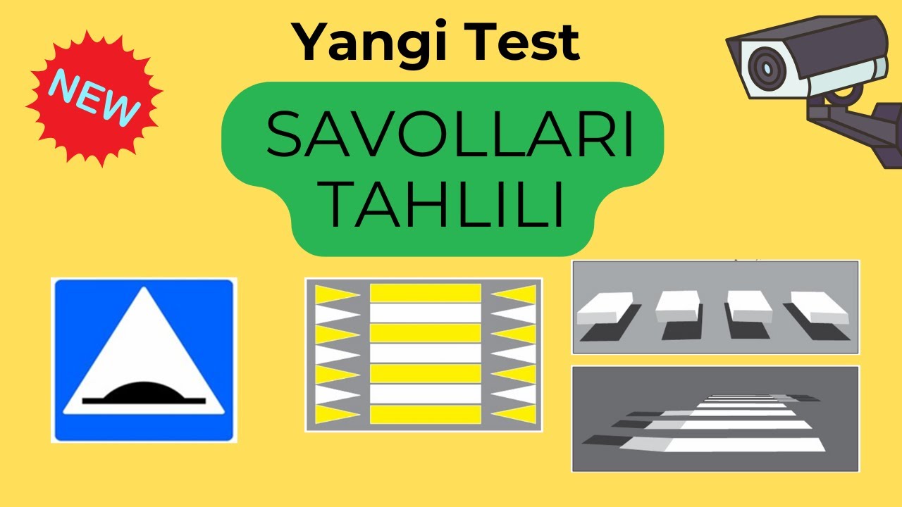 ✅ Yangi test savollari tahlili 54 -shablon | Haydovchilik imtihoniga tayyorgarlik 🚦
