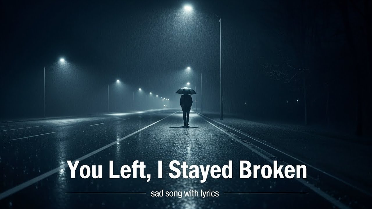 You Left, I Stayed Broken | Sad Emotional Song with Lyrics | Heartbreak & Loneliness