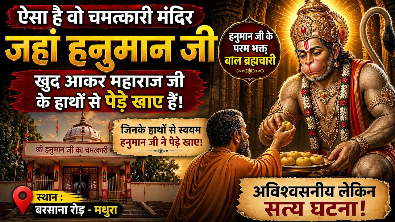 महाराज जी के हाथो से स्वयं हनुमान जी ने खाये पेड़े | धीरेन्द्र शास्त्री भी आए महाराज जी के दर्शन करने