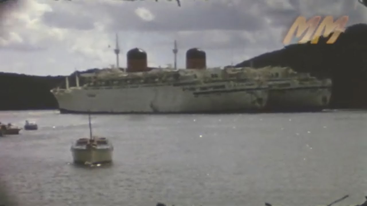 Cornwall King Harry Ferry, Falmouth & Perranporth 1970s old cine film 044