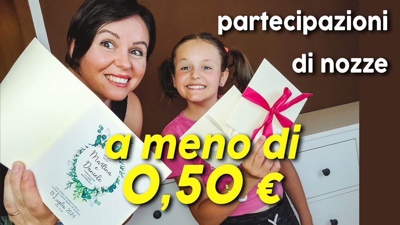 PARTECIPAZIONI DI NOZZE a molto MENO DI 50 CENTESIMI