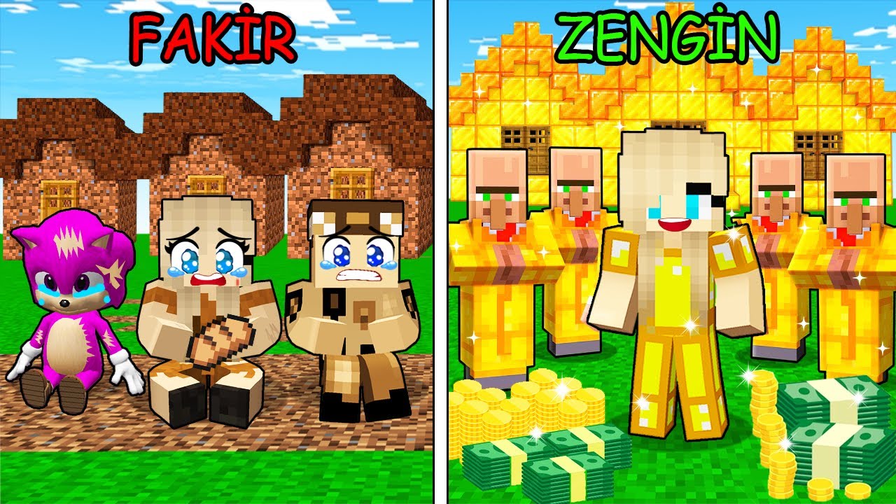 Minecraft'ta Zengin ve Fakir Medeniyetine katıldım! 😱 Minecraft
