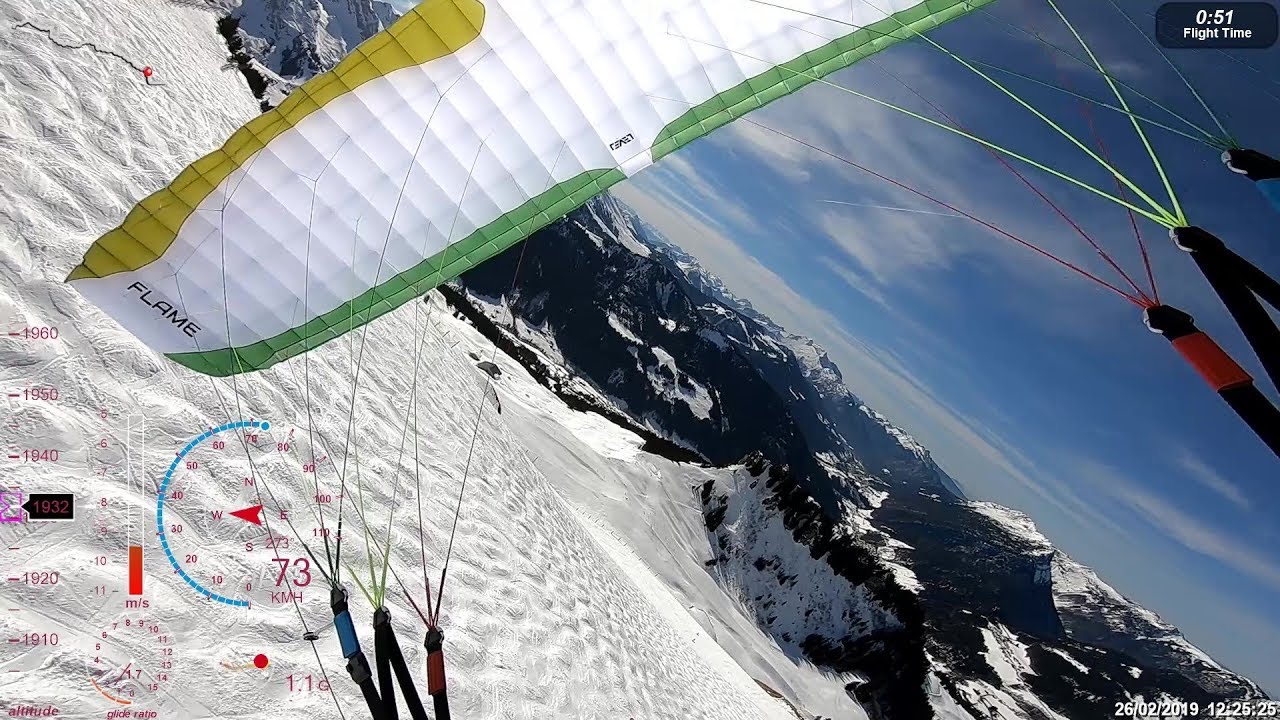 Attaque du Corbac en Flame 13 (102kmh) / Grand Bornand - 26.02.2019