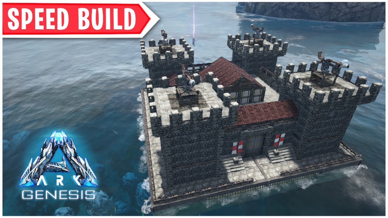 Ark: Genesis - Castle Keep Ocean Platform - Speed Build