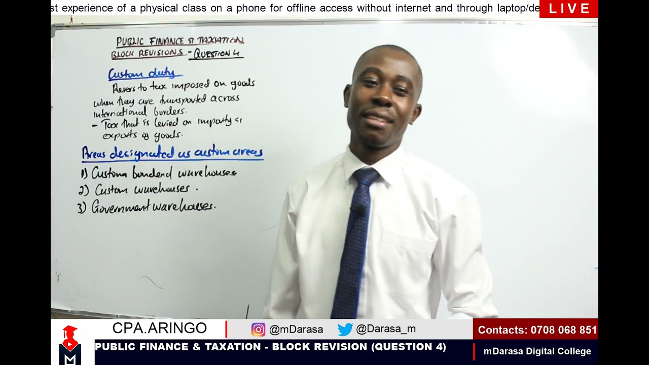 CPA & CIFA PUPLIC FINANCE & TAXATION SEC 2 - BLOCK REVISION(CUSTOM DUTY & CAPITAL ALLOWANCE CONCEPT)