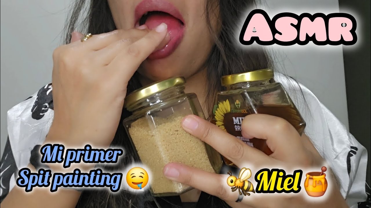 ASMR| PRIMER SPIT PAINTING con MIEL | #asmrsounds  