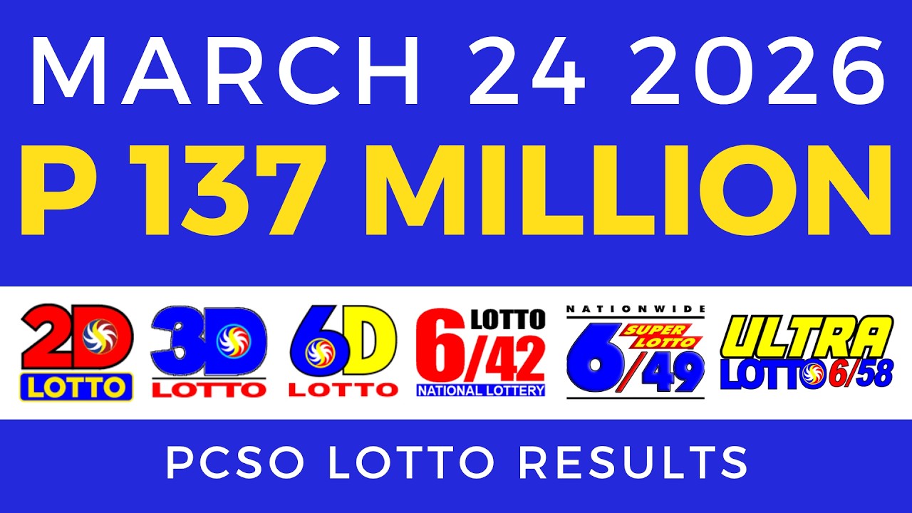Lotto Result Today 9pm March 24 2026 PCSO