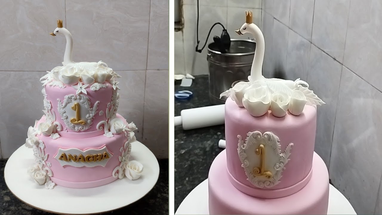 1St Baby Girl Birthday Cake Design with Fondant |Girl Birthday Cake |Baby Girl Birthday Cake ideas