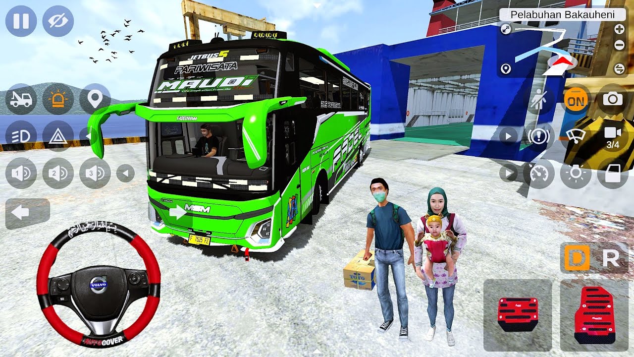 Bus Pariwisata Maudi MSM Fadel Bawa Rombongan Mak Emak Komplek Basuri Liburan Ke Palembang