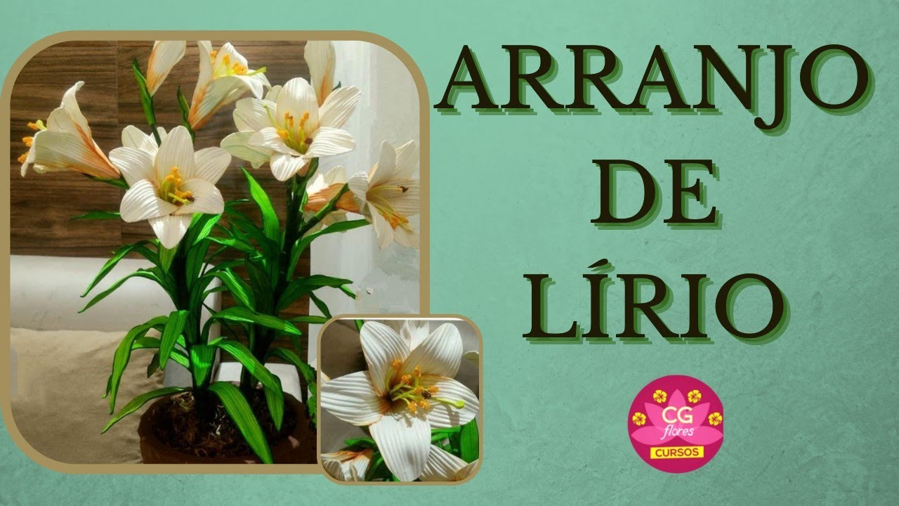 | ARRANJO DE LÍRIO FEITA NO FRISADOR DA ORQUÍDEA🌼
