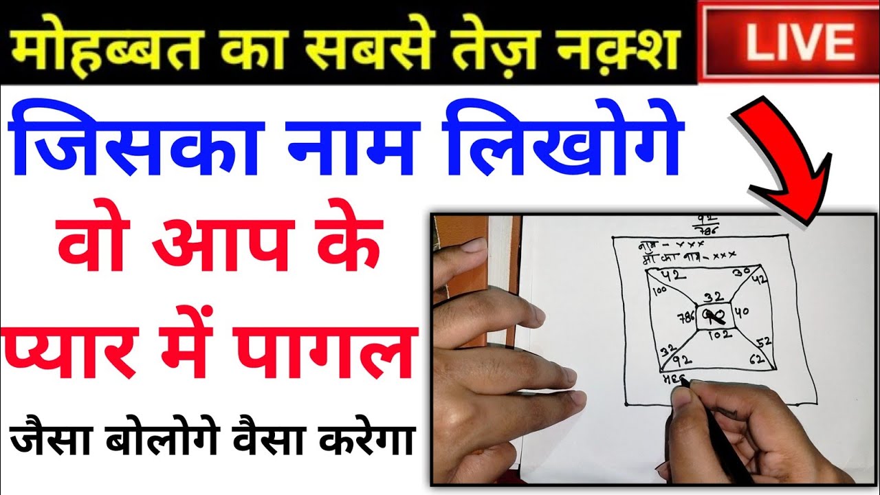 मोहब्बत का तेज़ नक़्श जिसका नाम लिखोगे वो आप के वश मे होगा | Mohabbat Ka Naqsh | Mohabbat Ka Taweez